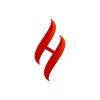 Letter H Hot Fire Logo Design Element